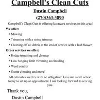 Expert yard cleanup service experts serving Beaver Dam, KY - Campbell's Clean Cuts