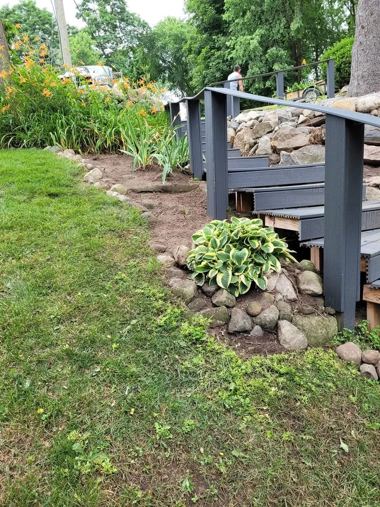 Custom garden landscaping near you in Pinckney, MI by Campbell's Property Services