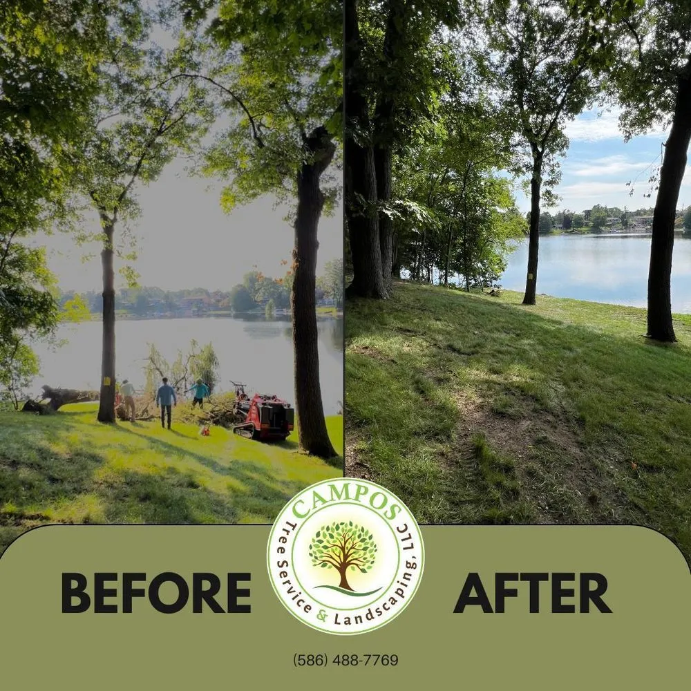 Custom landscape installation for outdoor upgrades in Shelby Township, MI by Campos Tree Service & Landscaping
