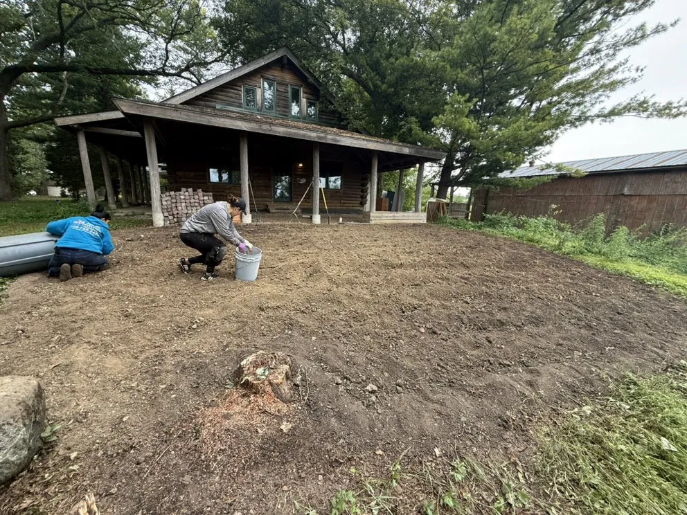 Custom landscape installation for residential properties in Burbank, IL by Cande Native Landscape