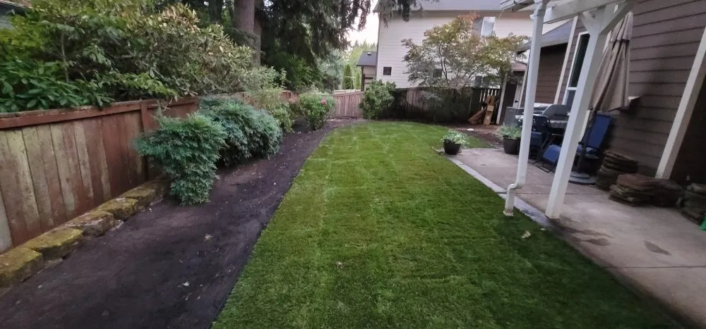 Affordable landscape installation with custom design in Portland, OR by Cano Landscape