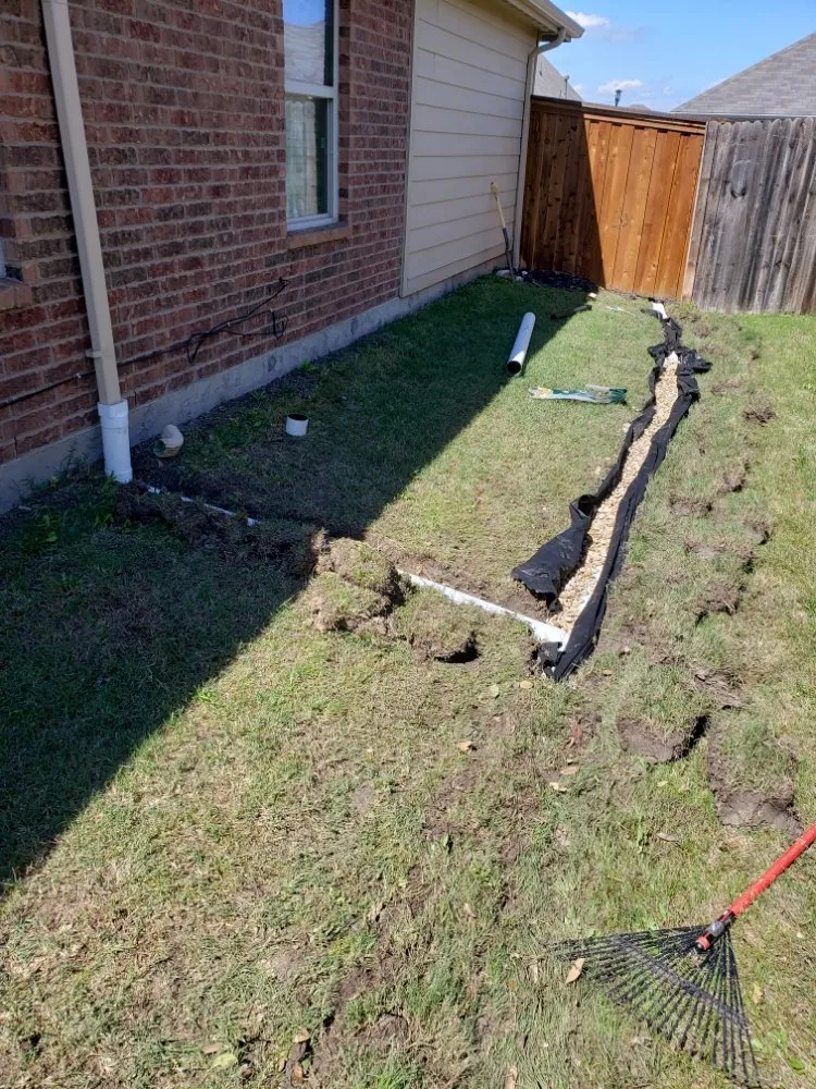 Professional yard cleanup service for residential properties in Lewisville, TX by Canon Outdoors