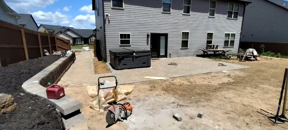 Professional yard cleanup service with custom design in Kingsport, TN by Cantu Construction