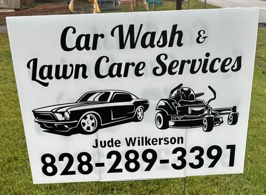 Car Wash & Lawn Care Service Logo
