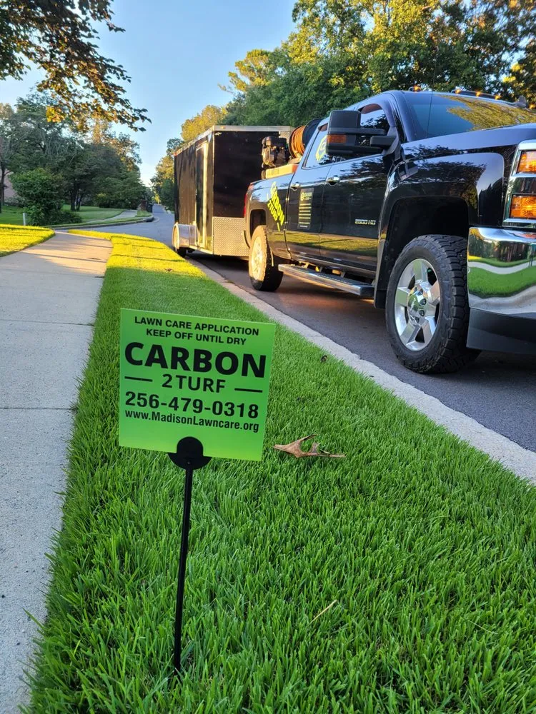 Custom landscape installation for residential properties in Harvest, AL by Carbon-2-Turf