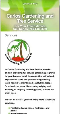 Carlos Gardening and Tree Service Logo