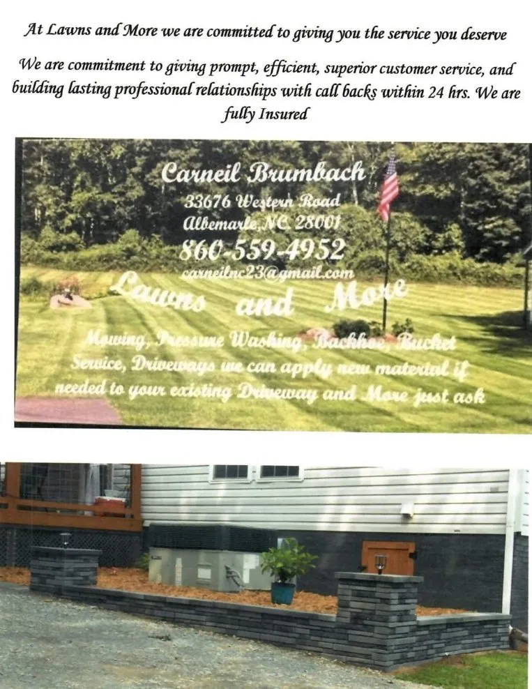 Trusted lawn care service experts serving Albemarle, NC - Carneil Brumbach Lawns And More