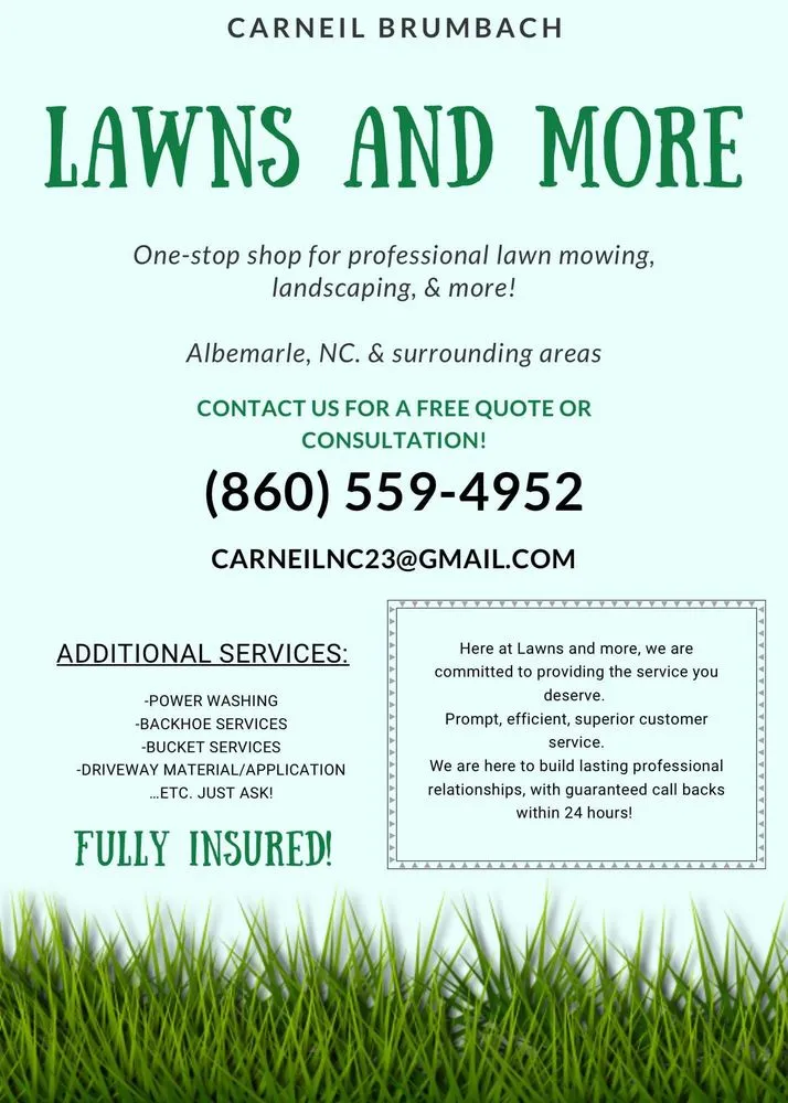 Local yard maintenance for residential properties across Albemarle, NC - Carneil Brumbach Lawns And More