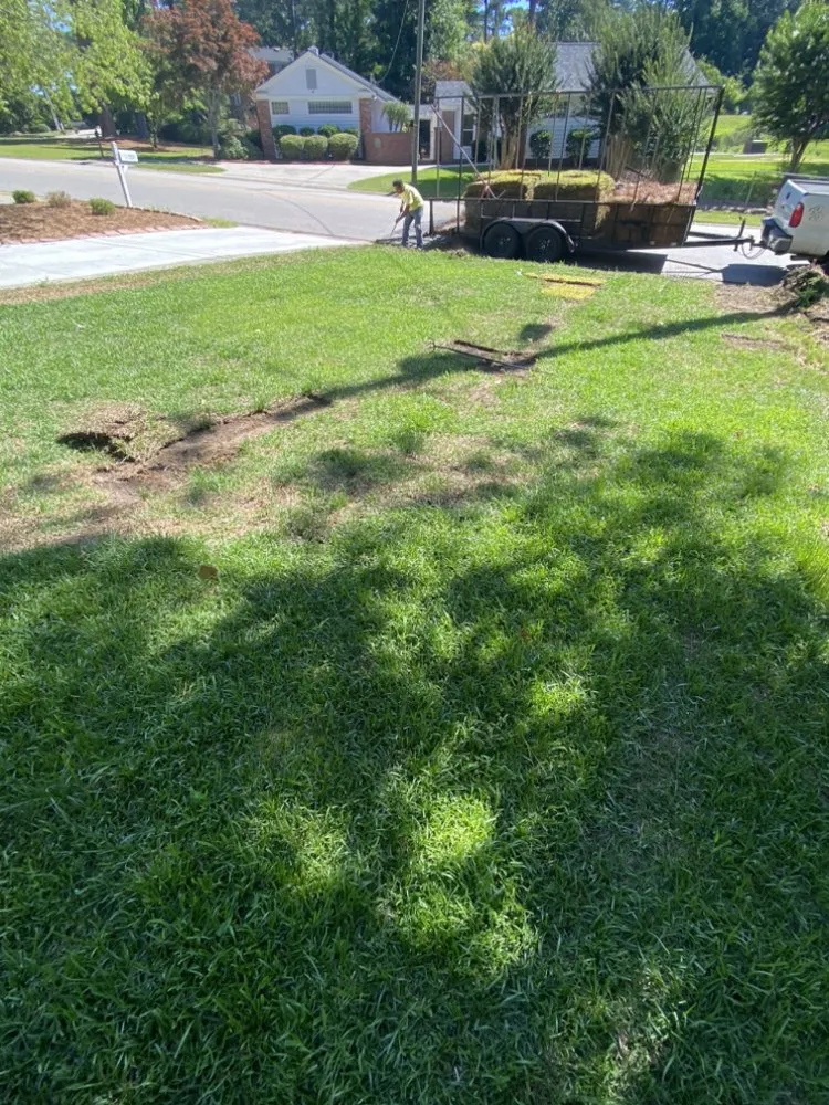 Top-rated lawn mowing service for beautiful yards across Fayetteville, NC - Carolina landscap hard scape concrete