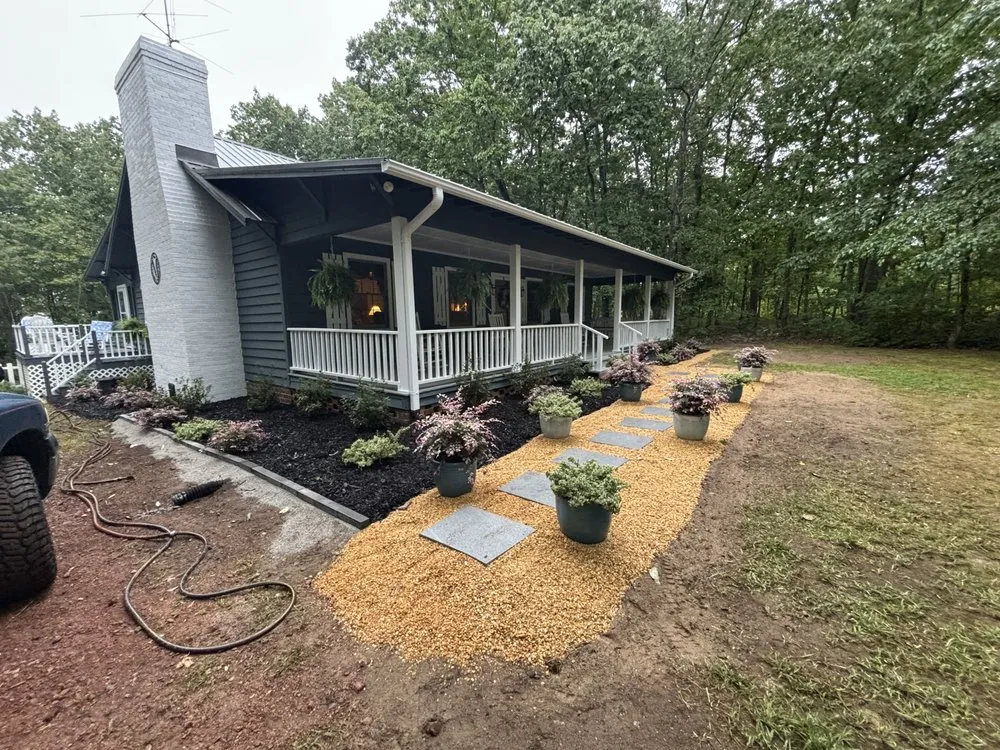 Custom yard maintenance for beautiful yards in Ellerbe, NC by Carolina Landscape and Designs