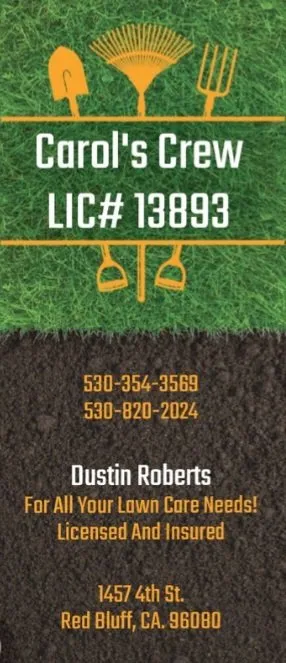 Professional yard maintenance for homes across Red Bluff, CA - Carol's Crew