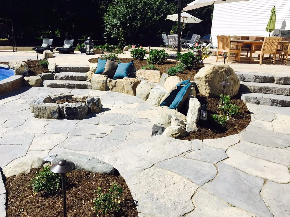 Custom residential landscaping near you in Huntington Station, NY by Carry Landscaping Design & Masonry