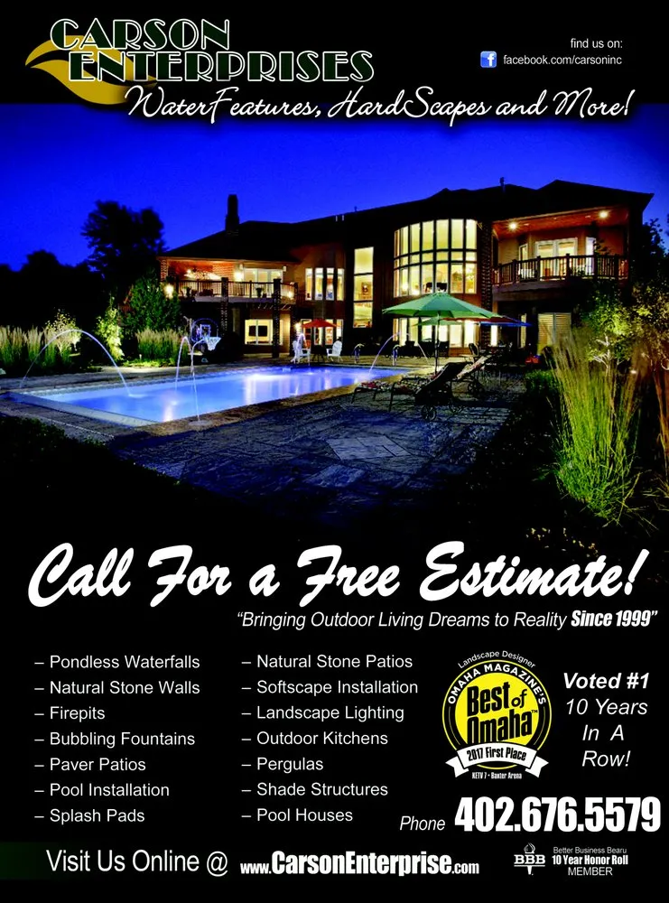 Local landscape installation in Valley, NE - Carson Outdoor Living