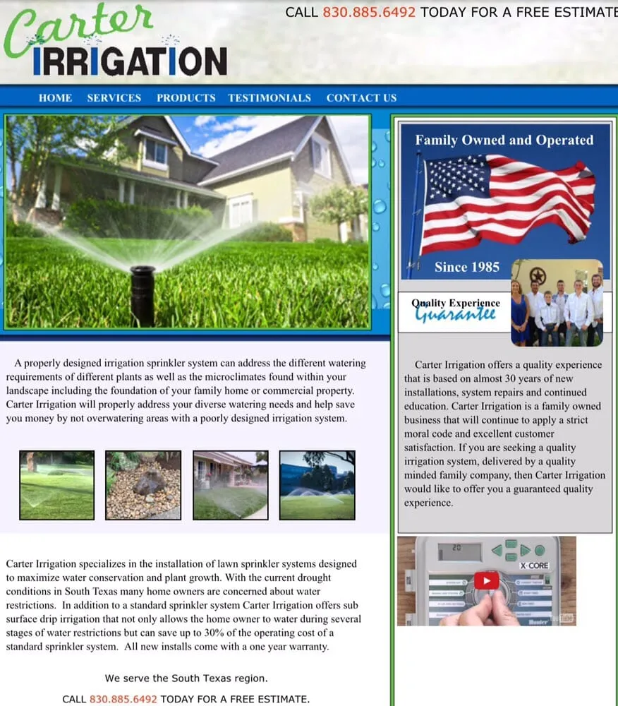 Trusted landscape design experts serving Spring Branch, TX - Carter Irrigation and Services