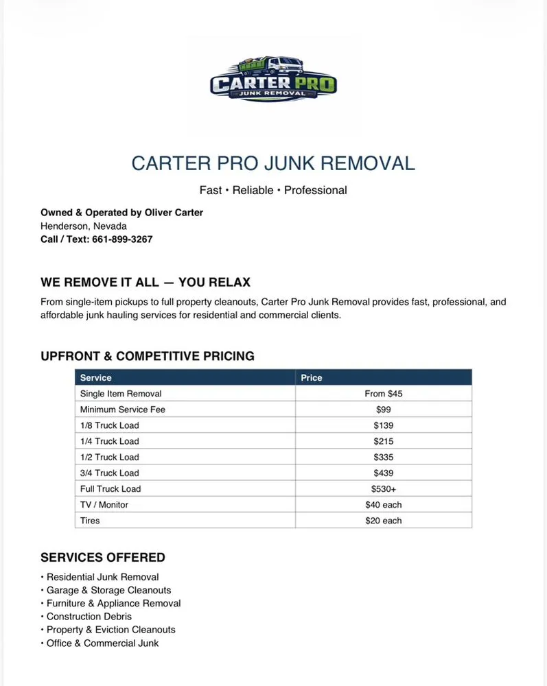 Reliable lawn care service for beautiful yards across Henderson, NV - Carter Pro Junk Removal