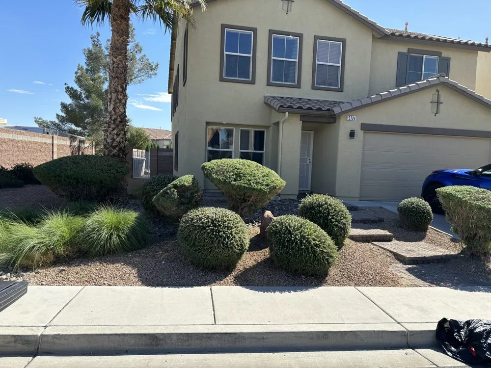 Custom landscape installation for year-round maintenance in North Las Vegas, NV by Casa Bonita Housekeeping and Landscaping