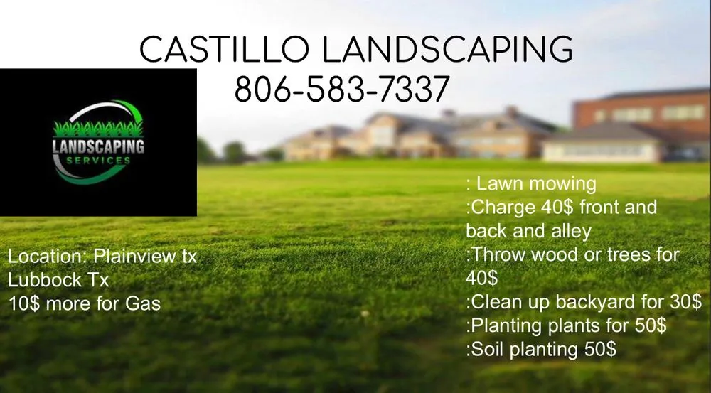 Top-rated outdoor landscaping experts serving Plainview, TX - Castillo Landscaping