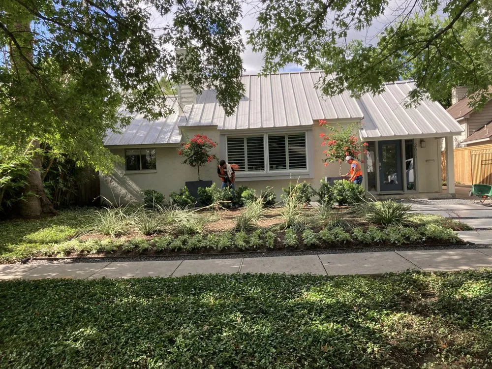 Expert lawn mowing service for year-round maintenance in Rosharon, TX by Castle Exterior Design