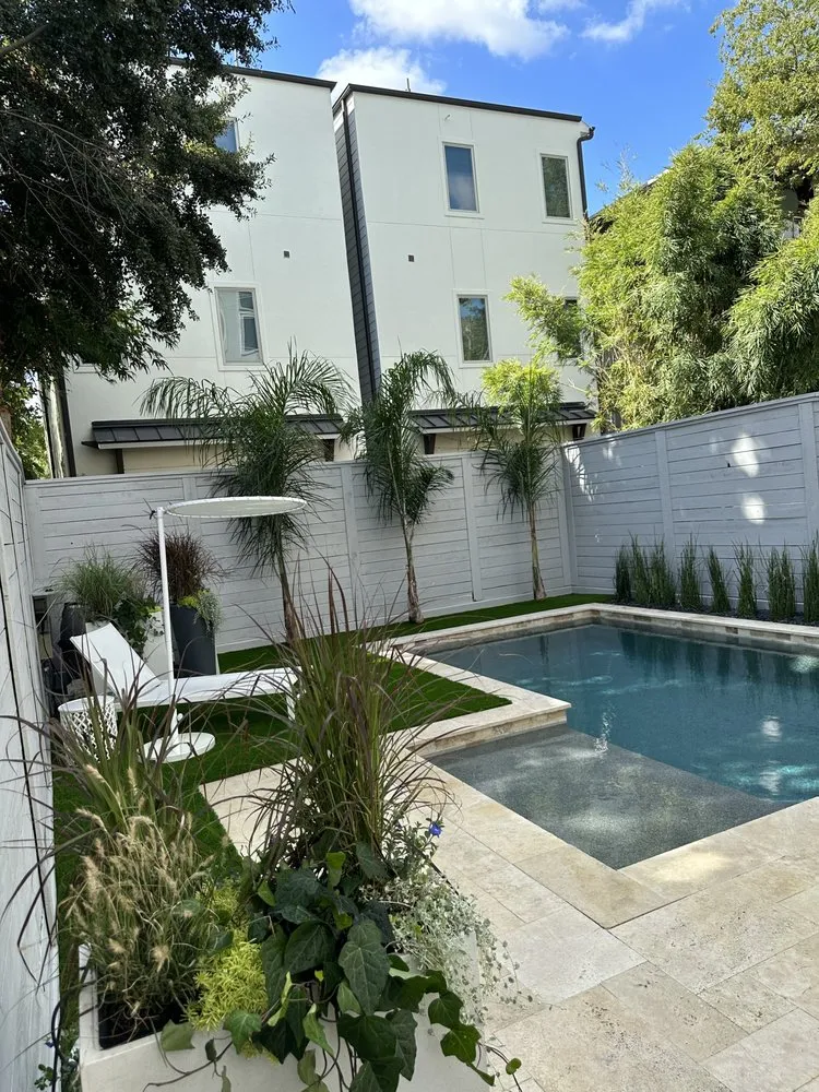 Custom landscaping services with custom design in Rosharon, TX by Castle Exterior Design