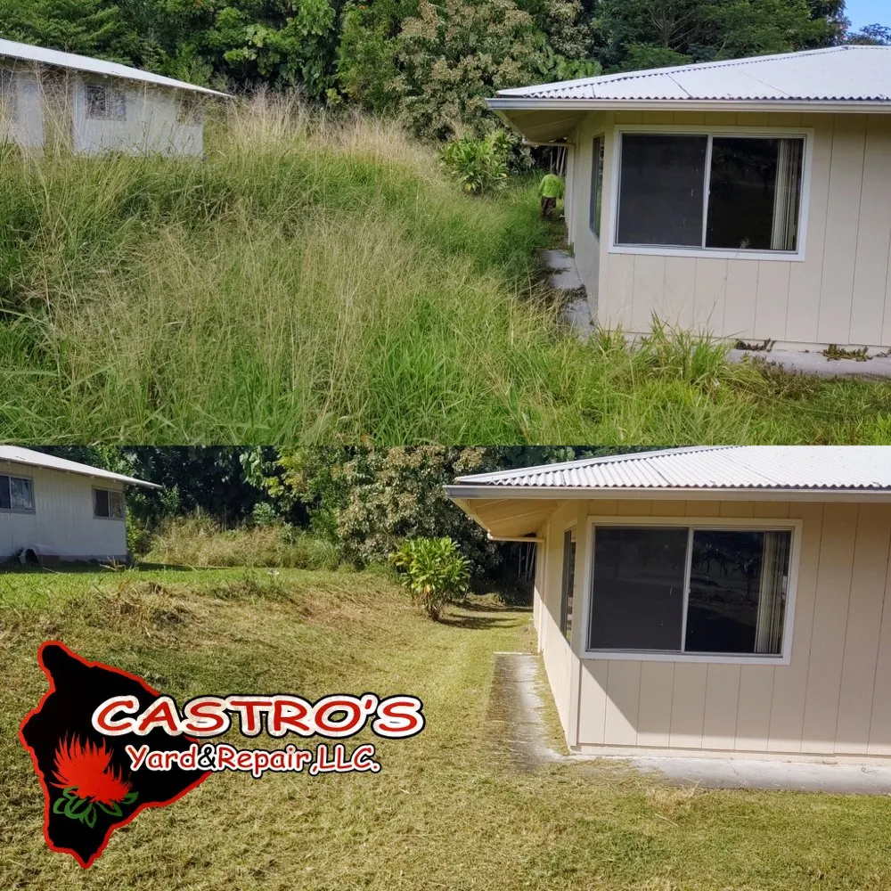 Custom residential landscaping in Mountain View, HI by Castros yards & repairs