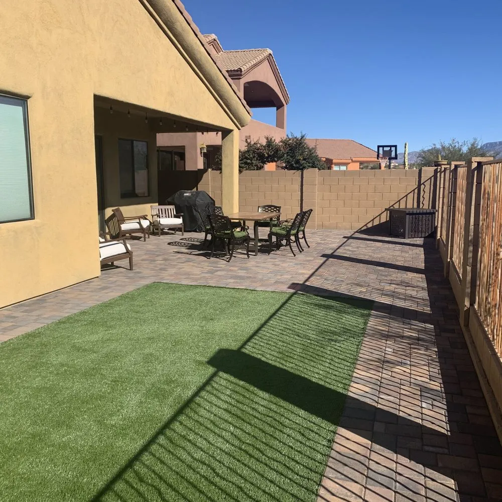 Custom lawn mowing service for outdoor upgrades in Tucson, AZ by Catalina Mountain Landscaping