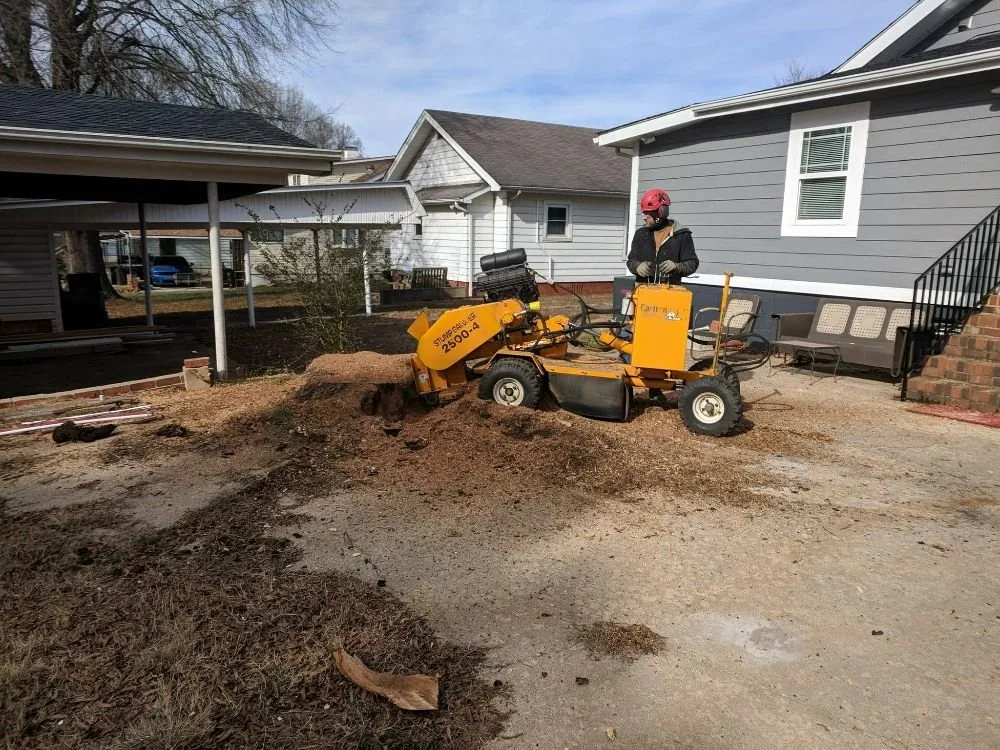 Custom landscape installation in Newton, NC by Catawba Stump Grinding