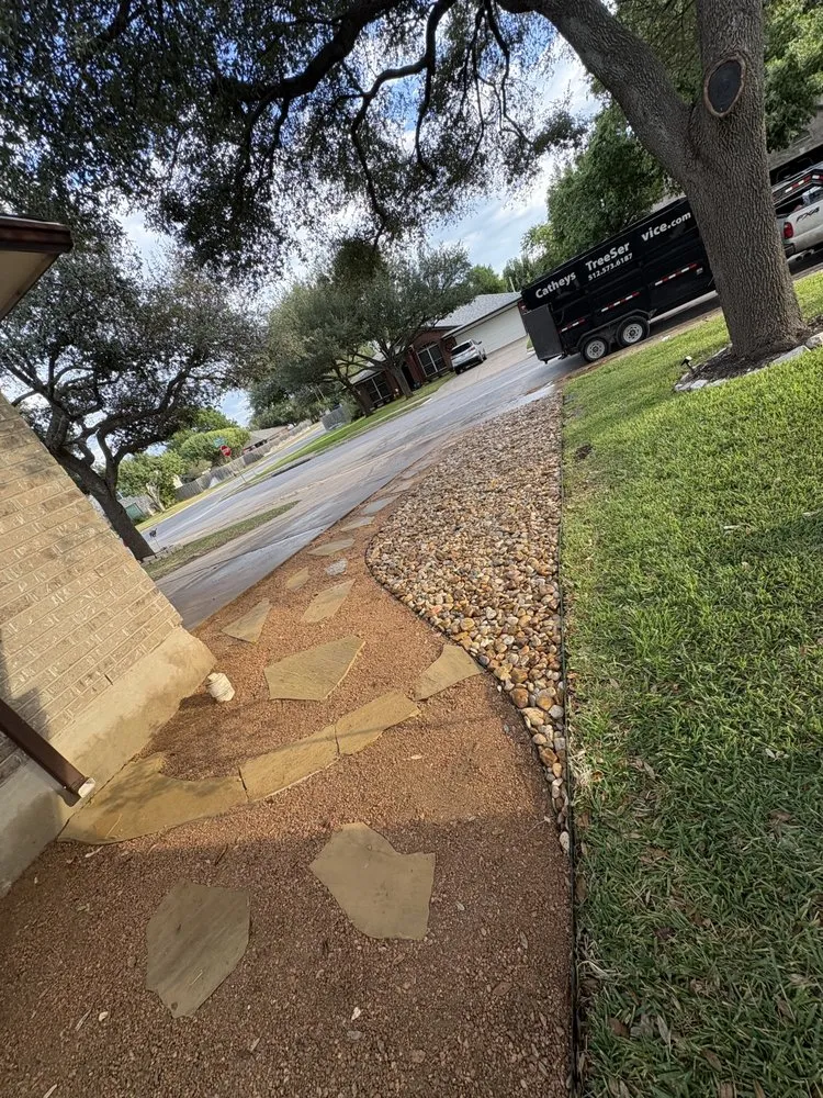 Professional garden landscaping with custom design across Austin, TX - Catheys Lawn Care