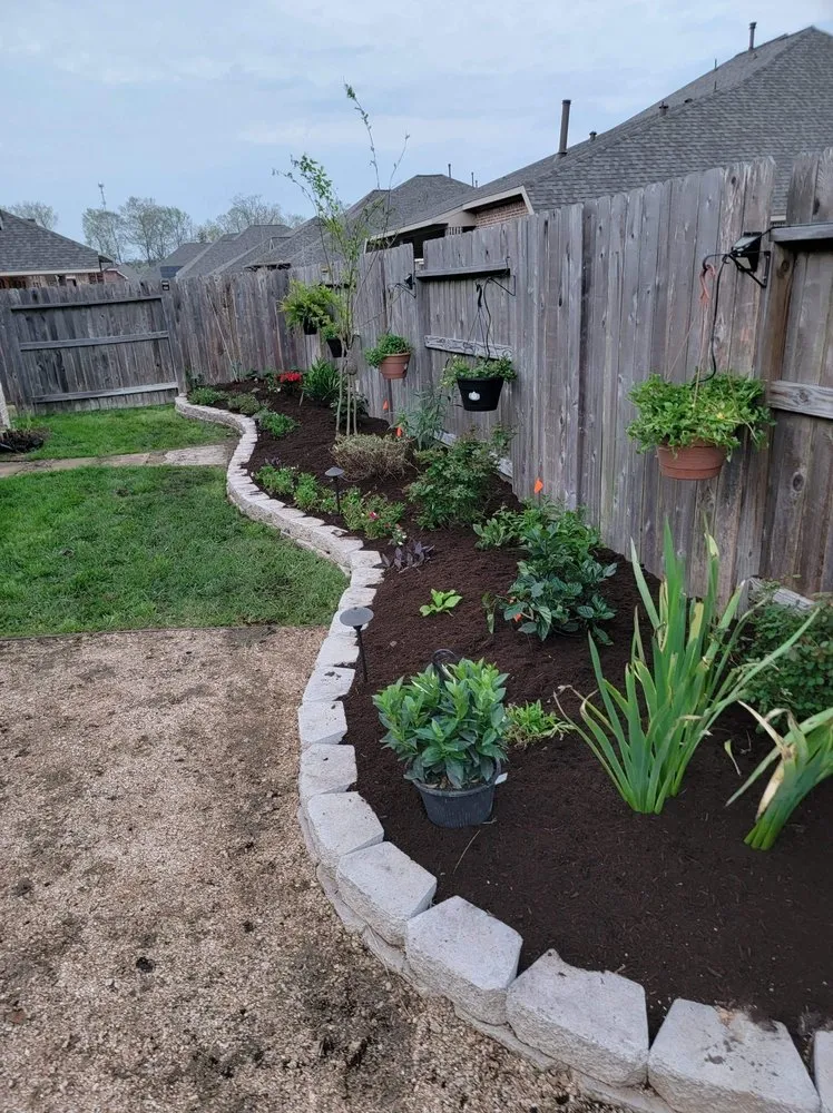 Custom residential landscaping for beautiful yards in Cleveland, TX by Caudillo's Lawn Tree & More