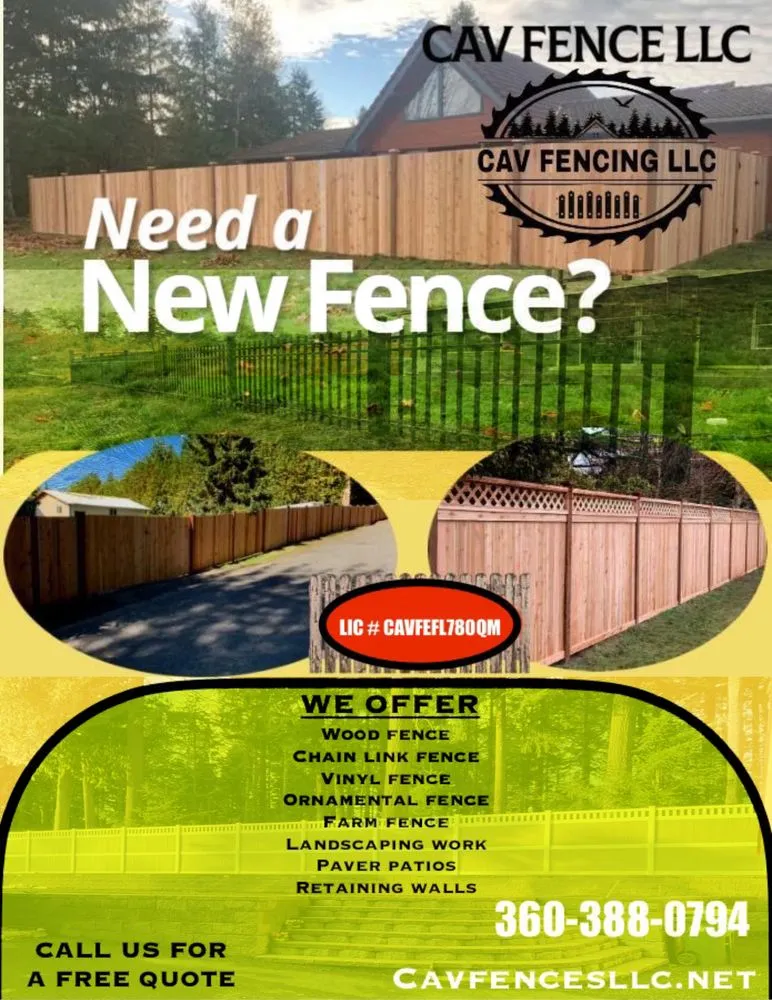 Custom yard maintenance with custom design across Centralia, WA - CAV Fencing