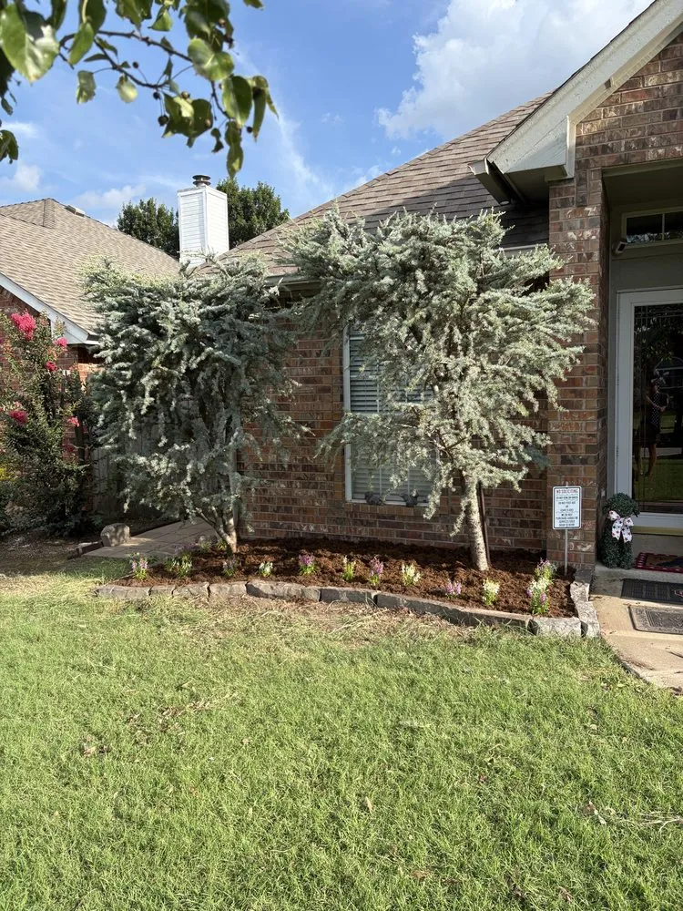 Custom landscape installation in El Reno, OK - CB Landscaping