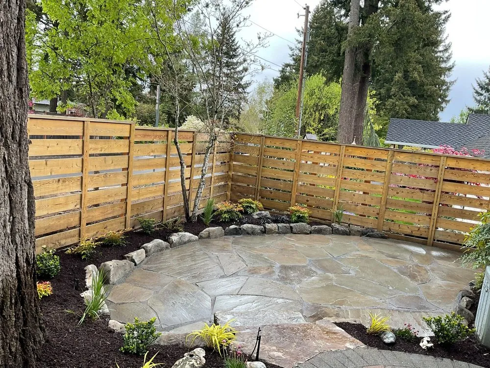 Custom garden landscaping in Woodburn, OR by CC Landscape