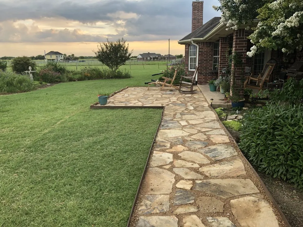 Local outdoor landscaping with custom design across Bryan, TX - C&C Lawn and Irrigation