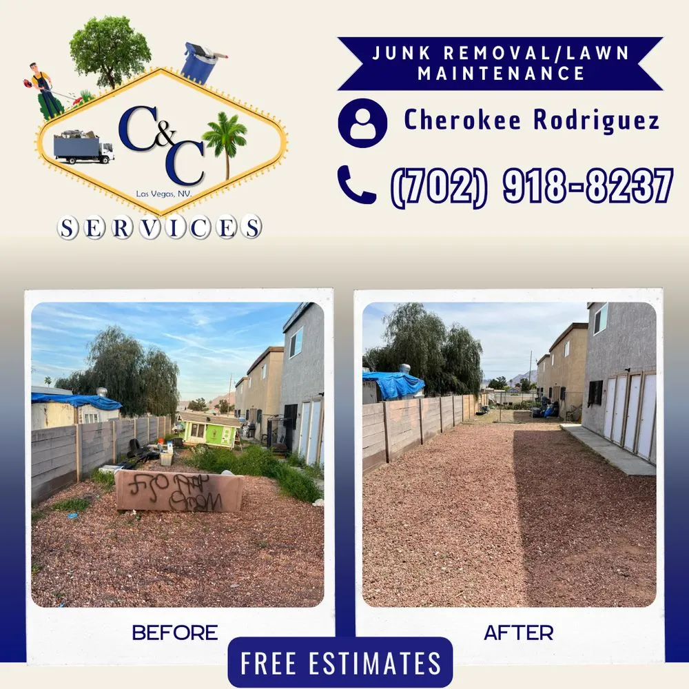 Local yard cleanup service for year-round maintenance in North Las Vegas, NV by C&C Services
