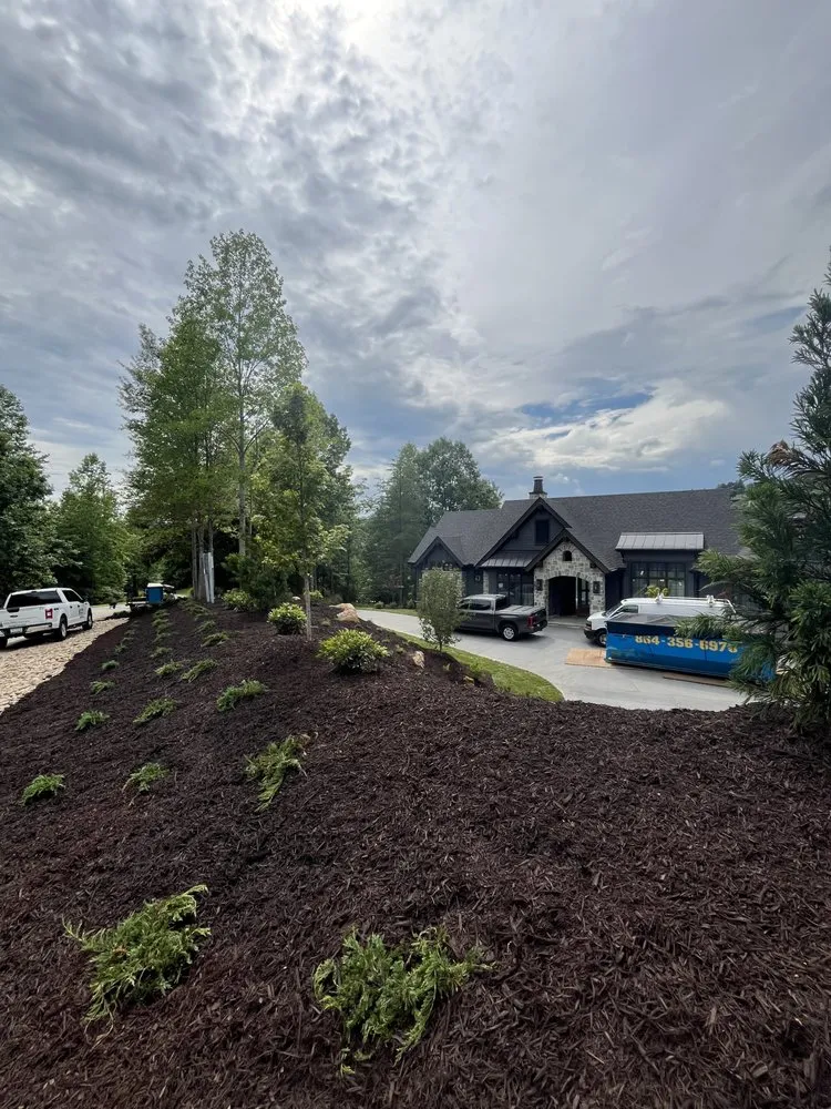 Custom landscape installation in Roebuck, SC by Cedar Ridge Landscaping