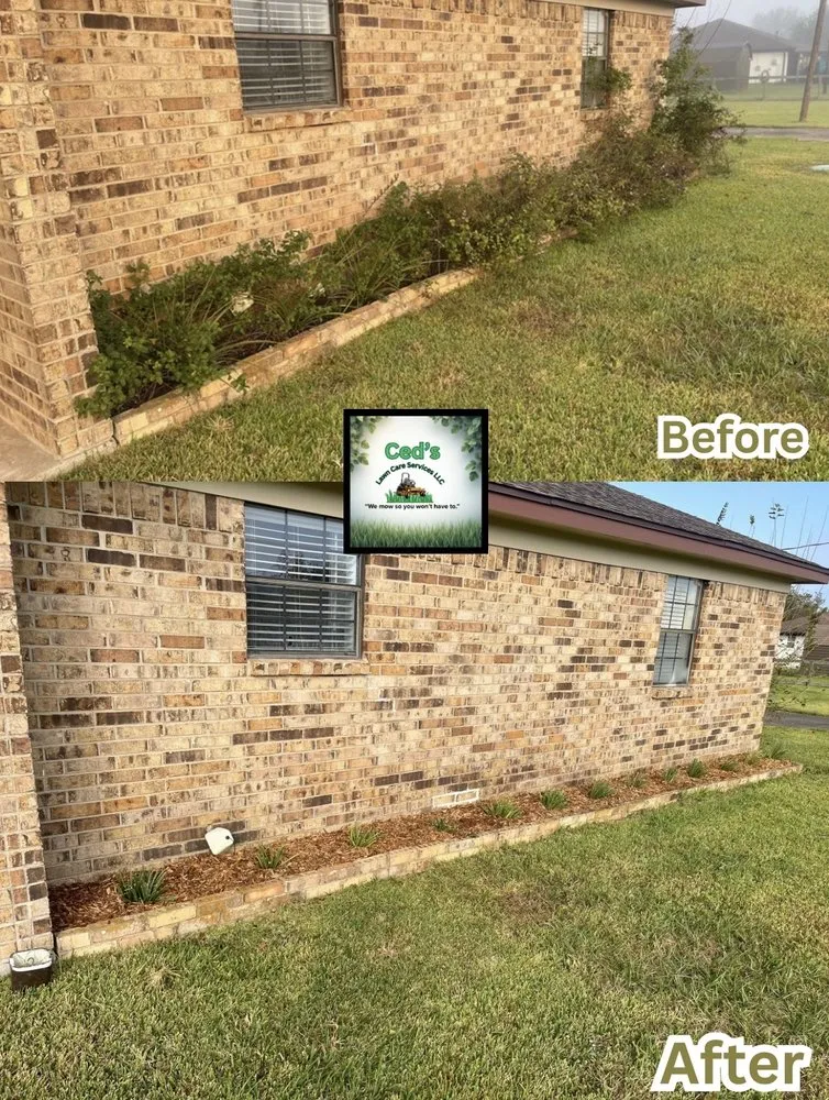 Custom landscape design for residential properties in League City, TX by Ced's Lawn Care Service