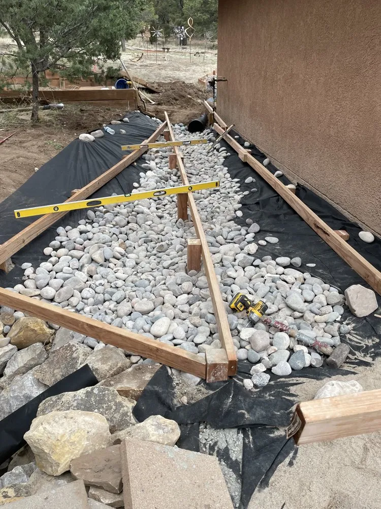 Expert landscape installation with custom design in Albuquerque, NM by Ceniceros Construction