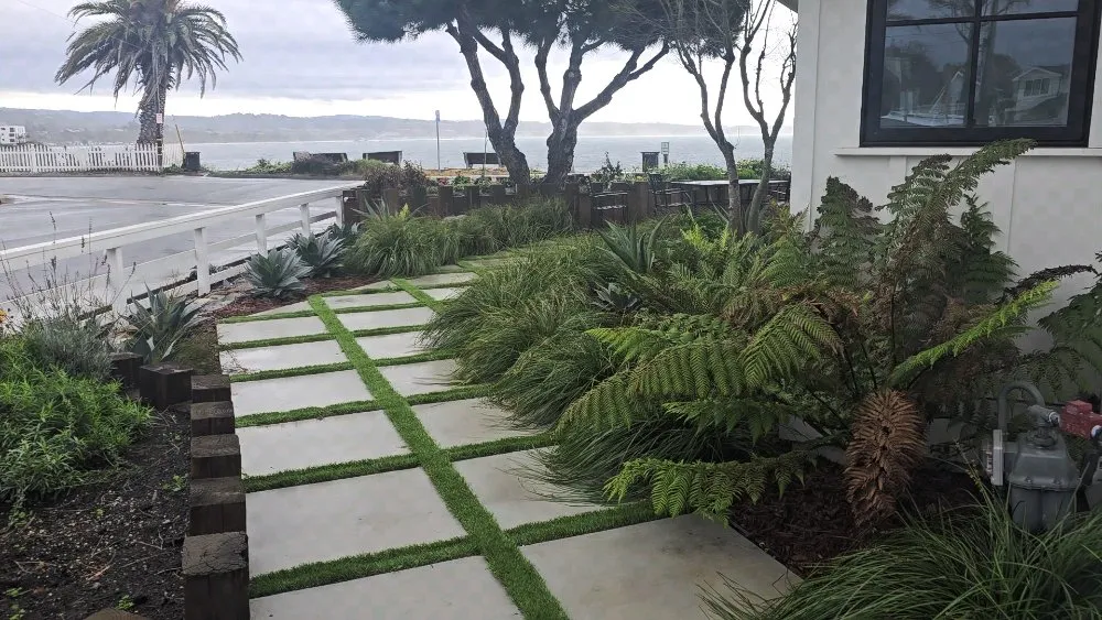 Custom landscape installation for homes in Santa Cruz, CA by Centeno's Landscaping