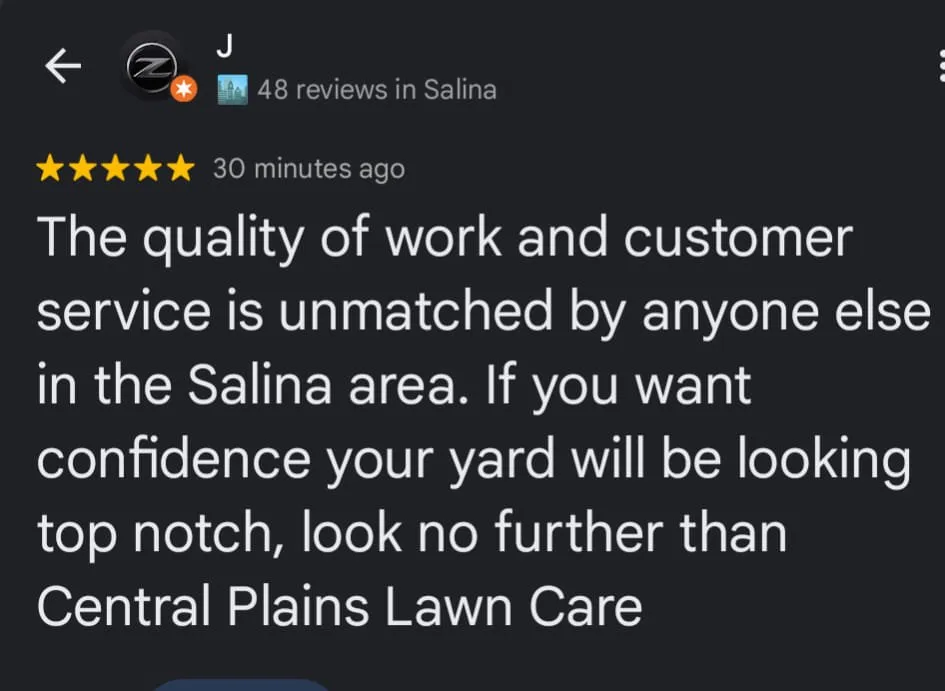 Custom lawn mowing service in Salina, KS - Central Plains Lawn Care