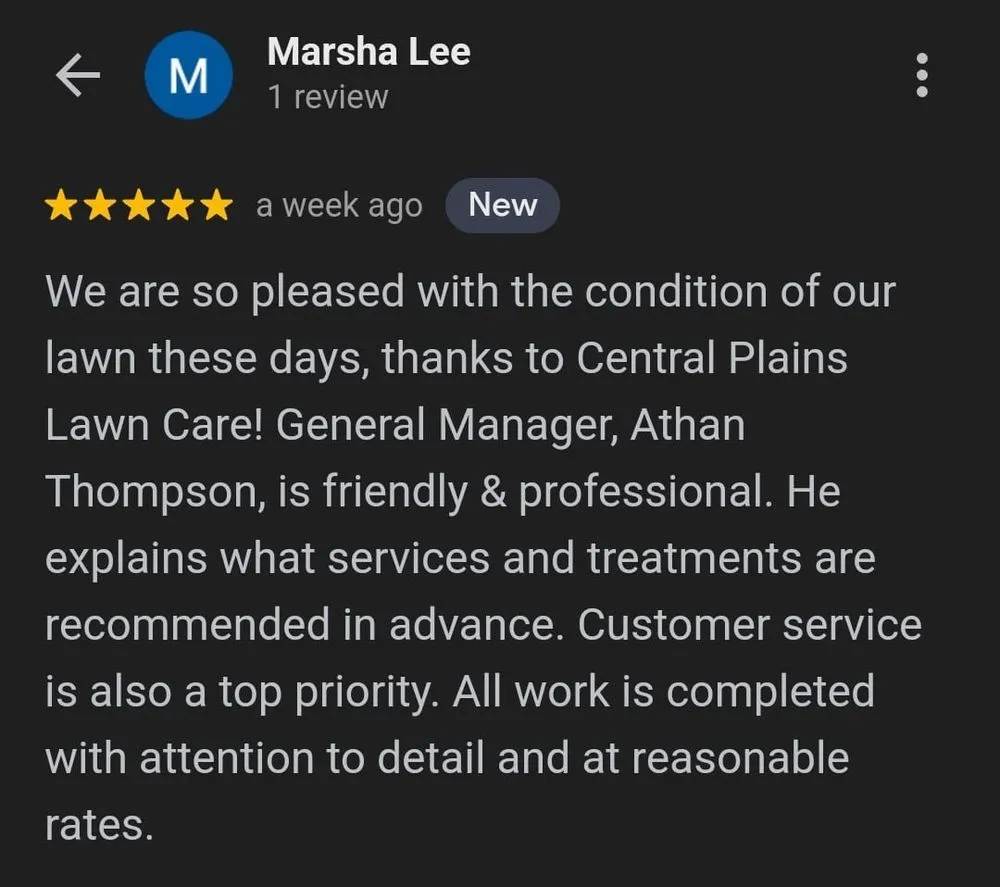 Professional lawn mowing service experts serving Salina, KS - Central Plains Lawn Care