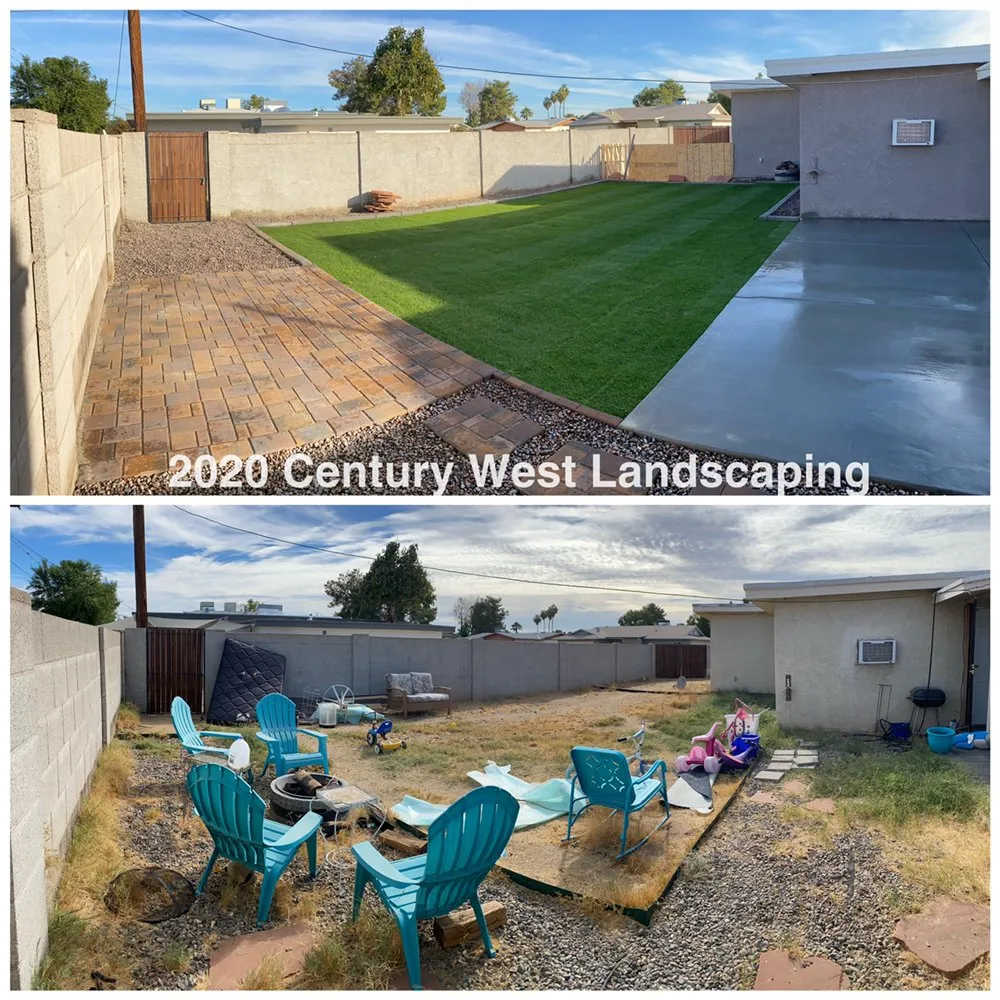 Trusted yard cleanup service for residential properties in Phoenix, AZ by Century West Landscaping