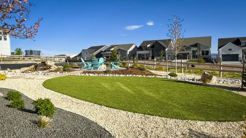 Custom landscape installation in Peyton, CO by Cerrato Custom Landscaping