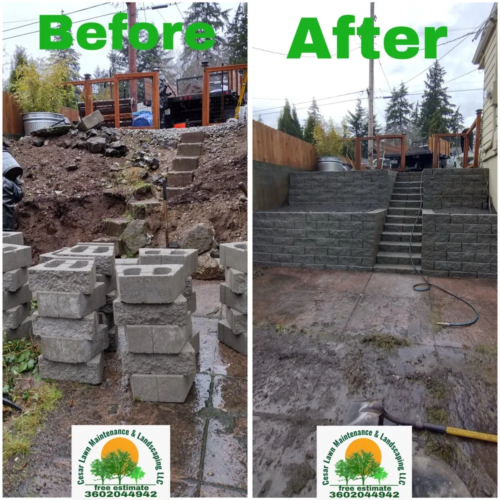 Professional outdoor landscaping in Bremerton, WA by Cesar Lawn Maintenance & Landscaping