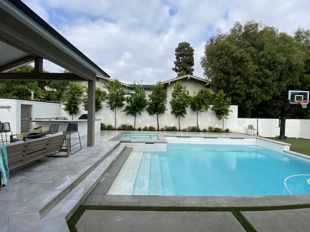 Custom outdoor landscaping with custom design in Los Angeles, CA by C&G Landscape