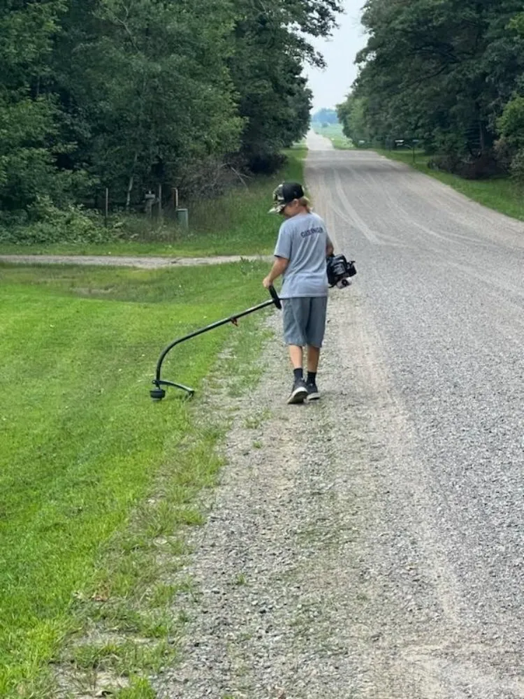 Custom outdoor landscaping in Little Falls, MN by CG Mowing