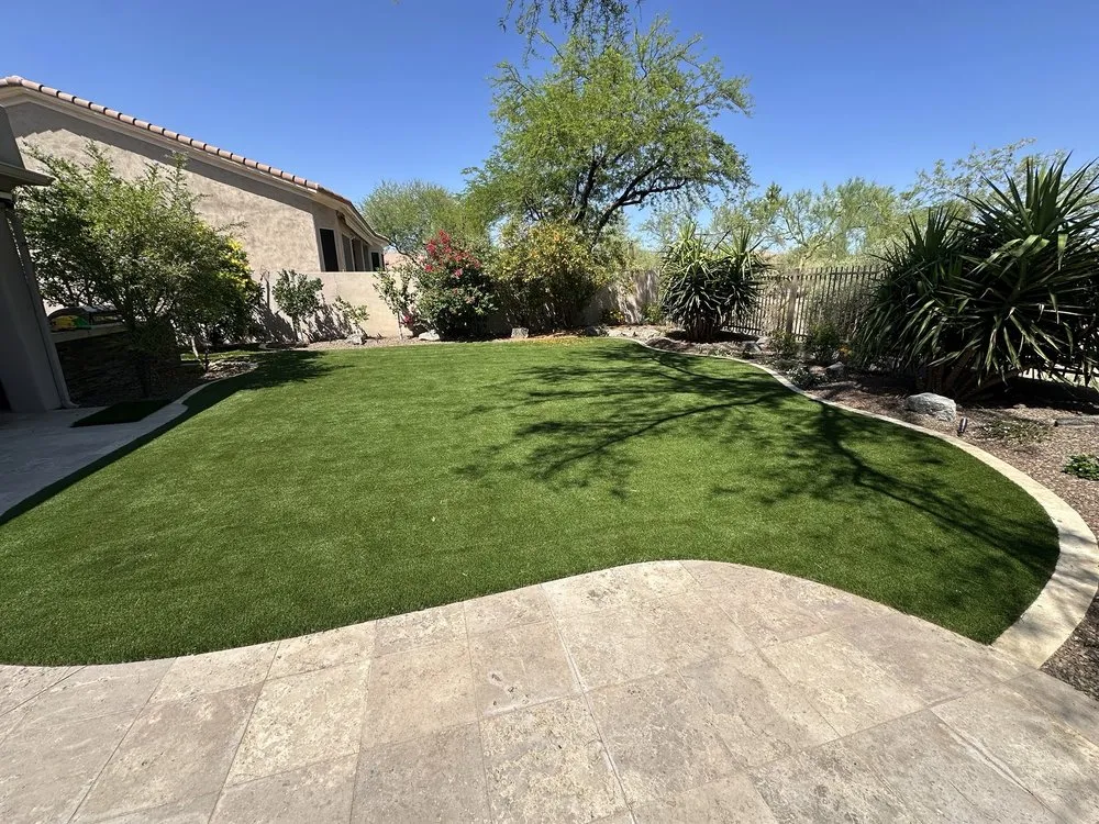 Custom outdoor landscaping in Phoenix, AZ by C&G Turf Pros