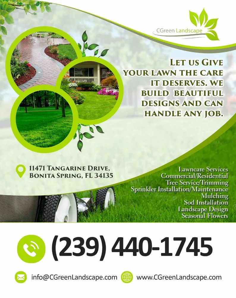 Custom lawn care service near you across Bonita Springs, FL - CGreen Landscape