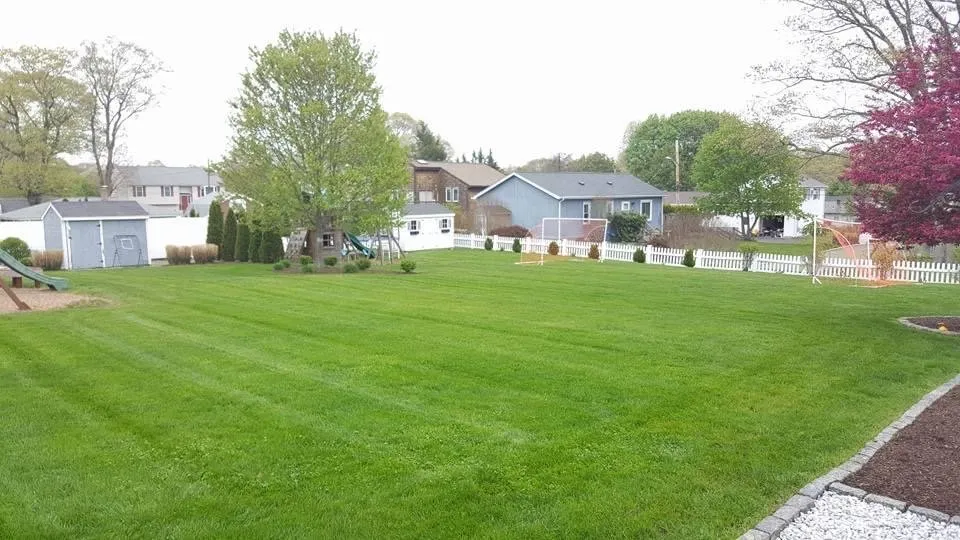 Custom landscape installation in Woonsocket, RI - Chad's Landscaping