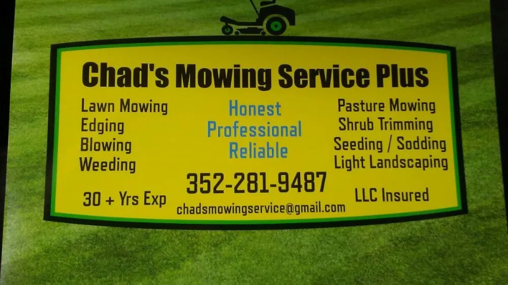 Top-rated residential landscaping experts serving Fort White, FL - Chad's Mowing Service