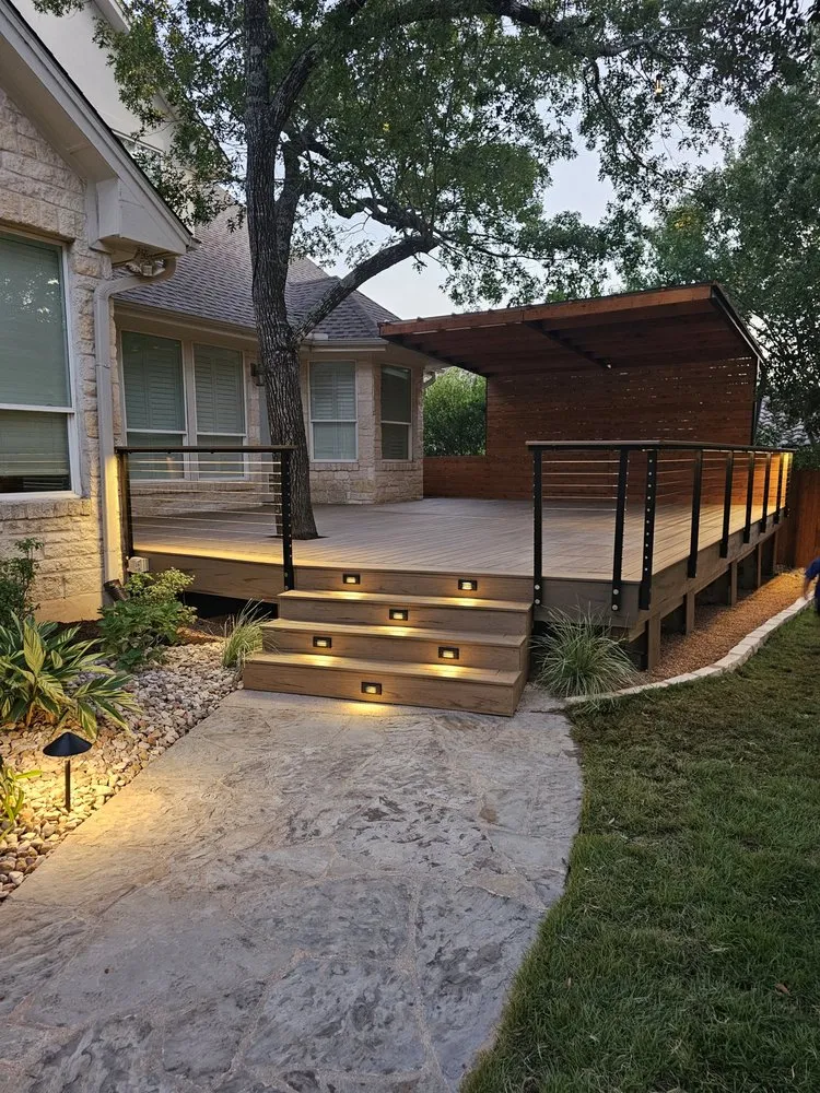 Custom garden landscaping for year-round maintenance in Austin, TX by Champion Outdoor Solutions