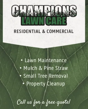 Affordable yard maintenance in Euharlee, GA by Champions Lawn Care and Outdoors